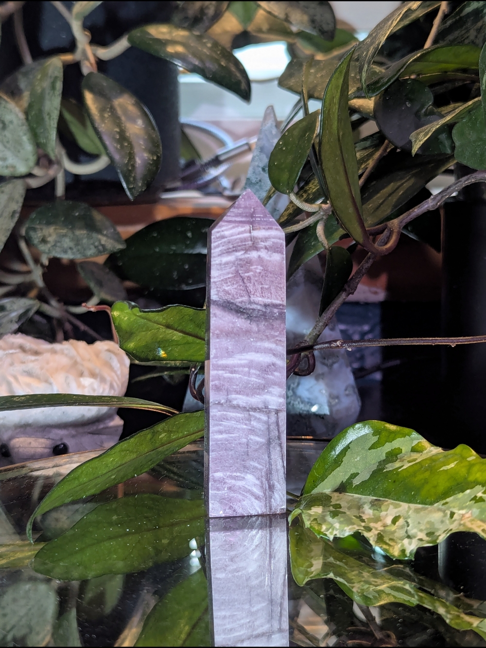 Fantastic Purple Mica Tower - Gemmy Lepidolite Tower